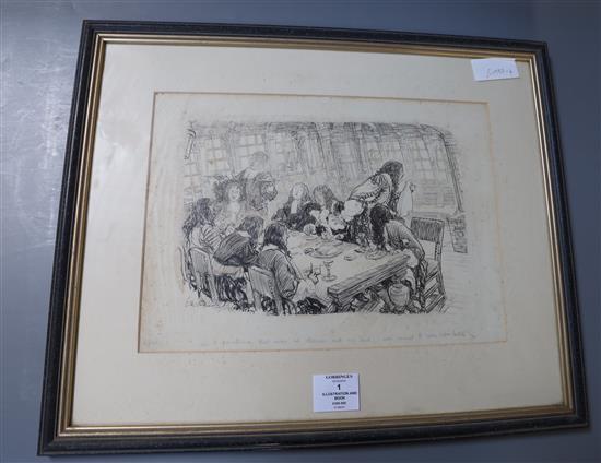 Ernest Howard Shepard (1879-1976), a pen and ink book illustration for the book Everybodys Pepys (see page 21)